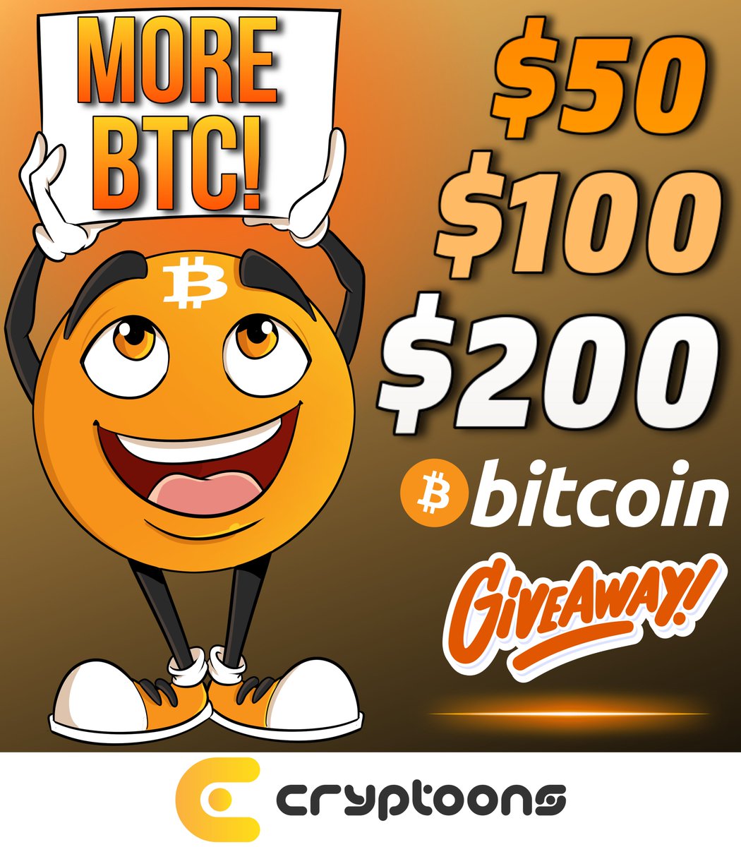 It’s time to STACK THOSE SATS!

Giving away FREE crypto every week to a new winner🥳

This week we're giving away #Bitcoin ↙️

🏆 $50 USD in BTC just for entering
🏆 $100 USD in BTC if we reach 3500 retweets
🏆 $200 USD in BTC if we reach 5000 retweets!

To enter:
1⃣ Follow
2⃣
