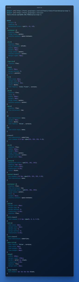 bhushcodes's tweet image. 🚀 Day 16 of #100DaysOfCode: Created a clean blog index page. 📃 Added stylish CSS with subtle text and box shadows, along with a pleasing color combination. 💻🎨
Improving web design skills, one project at a time! 👨💻🚀 #WebDevelopment #CSSDesign 🌐🌟