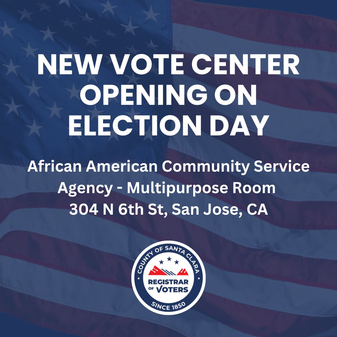 sccvote's tweet image. Today is Election Day! 🗳️ Get out and vote! Find a Vote Center or official drop box near you at rovservices.sccgov.org. Remember to be in line by 8 p.m. to cast your ballot. If you plan to vote by mail, remember that your ballot must be postmarked by November 7th. #VOTE #sccvote