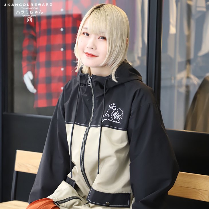 ハラミちゃん　× KANGOL REWARDコラボ マウンテンパーカー ハラミちゃん🍖🎹12/7(日)国際フォーラム・ホールAにてツアー
