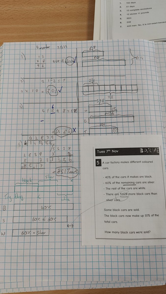 MrMacnair's tweet photo. Or first effort at #barvember from @WhiteRoseEd . Impressed with the correcting of own work so far! https://t.co/r8ZZk3gY6M