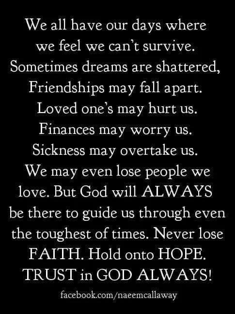 Even when we don’t feel God is with us, He made a promise that He never breaks.
“Be strong and courageous. Do not be afraid or terrified because of them, for the LORD your God goes with you; he will never leave you nor forsake you."
