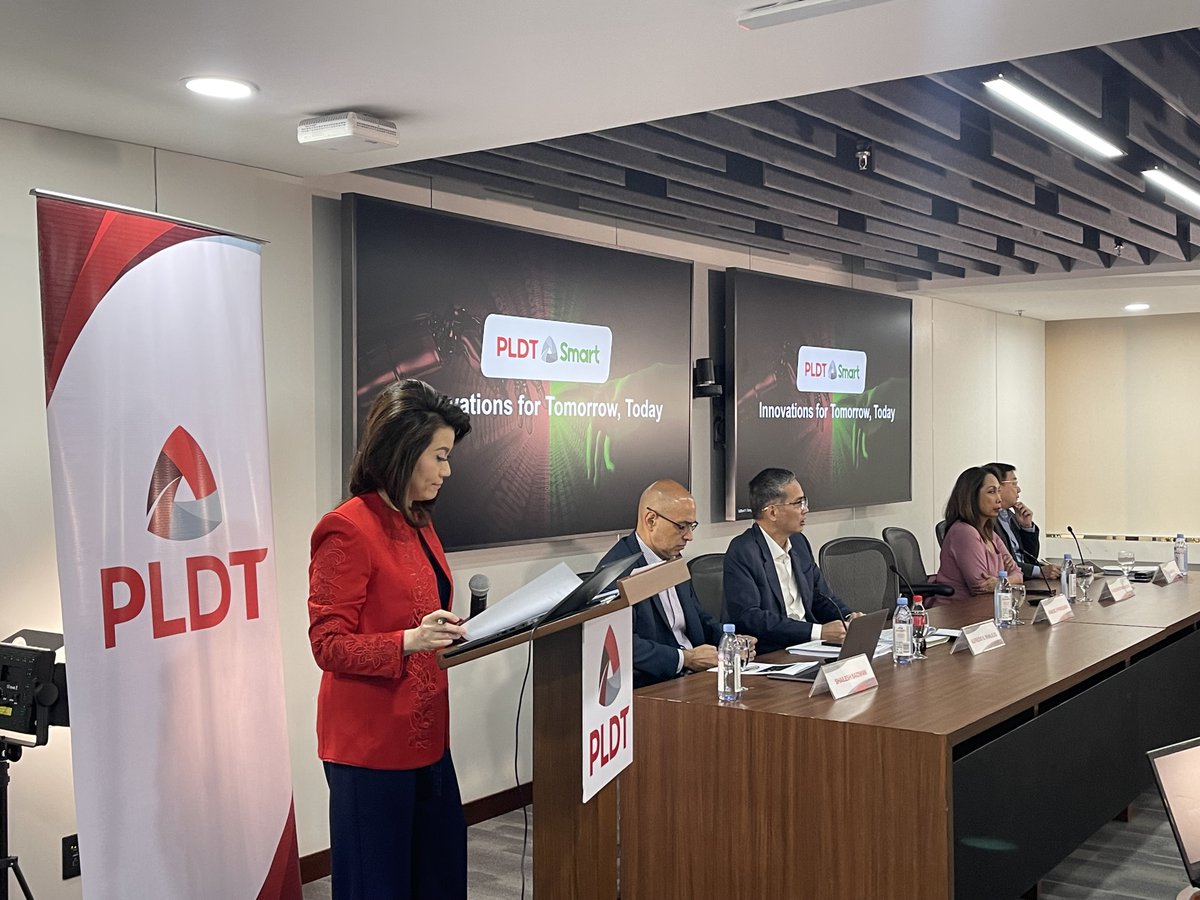 pldt's tweet photo. Notwithstanding persistent macroeconomic challenges, PLDT Inc. today announced that Gross Service Revenues grew 3% to ₱149.8 billion while Consolidated Service Revenues (net of interconnect costs) grew by ₱1.1 billion to an all-time high of ₱142.3 billion in the first nine months of 2023. In the third quarter, Consolidated Service Revenues grew by ₱0.3 billion to ₱47.8 billion compared with the second quarter. Data and broadband, which grew by 4%, or ₱4.1 billion, to ₱116.9 billion, contributed 82% of consolidated service revenues. https://t.co/41BA6wJAsa