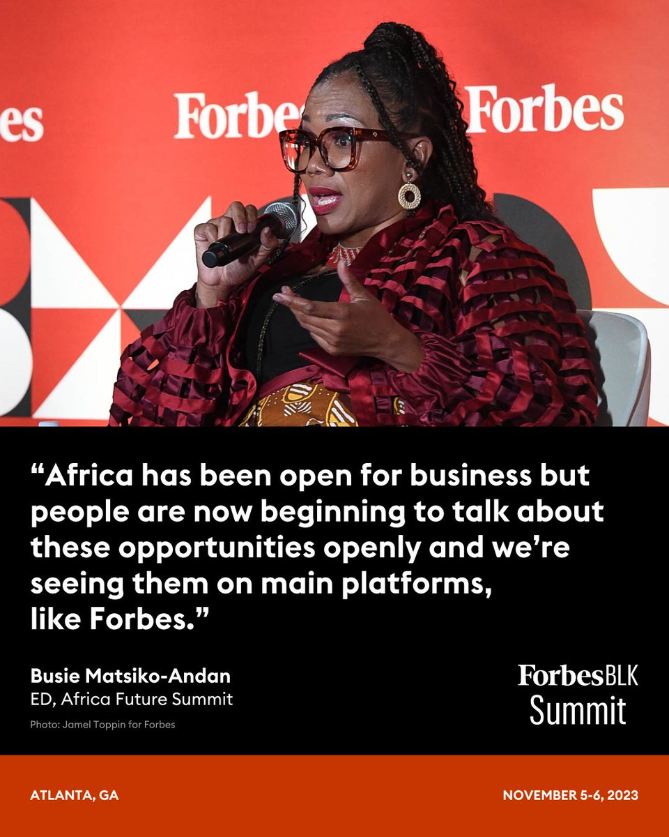 Forbes's tweet photo. Busie Matsiko-Andan, ED of the Africa Future Summit, spoke at the #ForbesBLKSummit. https://t.co/9SwJGHTecV https://t.co/eFKCP6Wz35