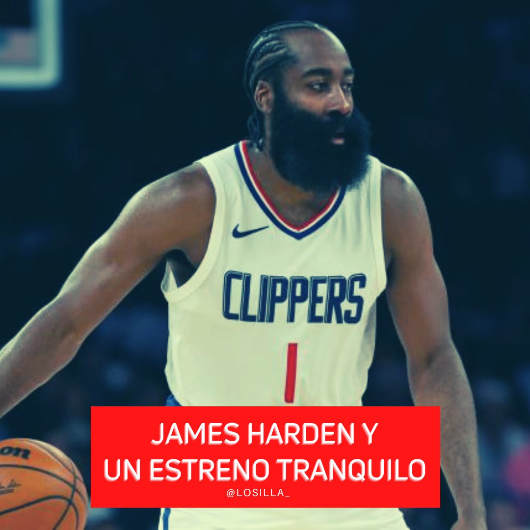 Losilla_'s tweet photo. James Harden no iba a protagonizar un debut salvaje. Acaba de llegar, apenas ha trabajado con sus compañeros y ya le hemos visto de titular.

Sobre el tranquilo estreno de la Barba, con detalles interesantes y potenciales preocupaciones. Estos nuevos Clippers acaban de empezar. https://t.co/vCTAbBUlIP
