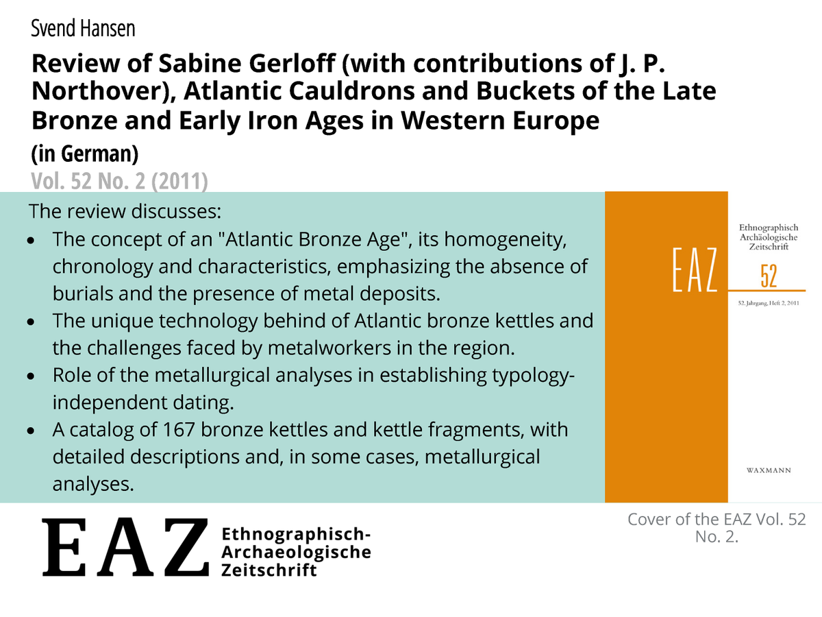 EazJournal's tweet photo. This book review explores bronze kettles from the Atlantic Bronze Age, providing new insights into their history, technology, and cultural significance.
#BronzeAge #Archaeology #AtlanticBronzeAge #EAZ #EAZArchives
https://t.co/4aXXXDJoWd https://t.co/WmIjAryvKC