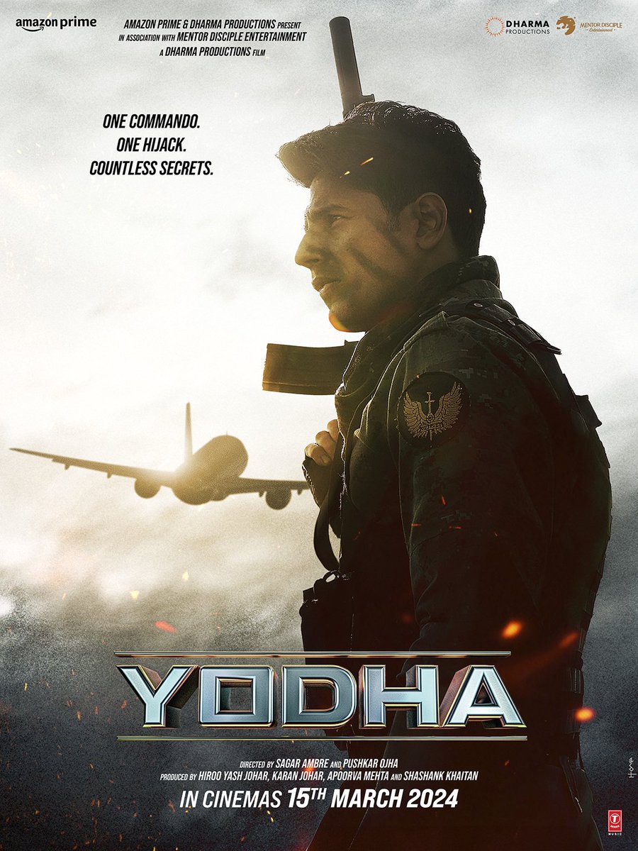 suhaibmuhmed99's tweet photo. BiG News full of action &amp; thrill!👊
Fasten your seatbelts, #Yodha will be landing on 15th March, 2024.

#KaranJohar @apoorvamehta18 #ShashankKhaitan @DishPatani @SidMalhotra #RaashiiKhanna #SagarAmbre #PushkarOjha @PrimeVideoIN @DharmaMovies #MentorDiscipleFilms @Tseries https://t.co/RQdIKI8C4M