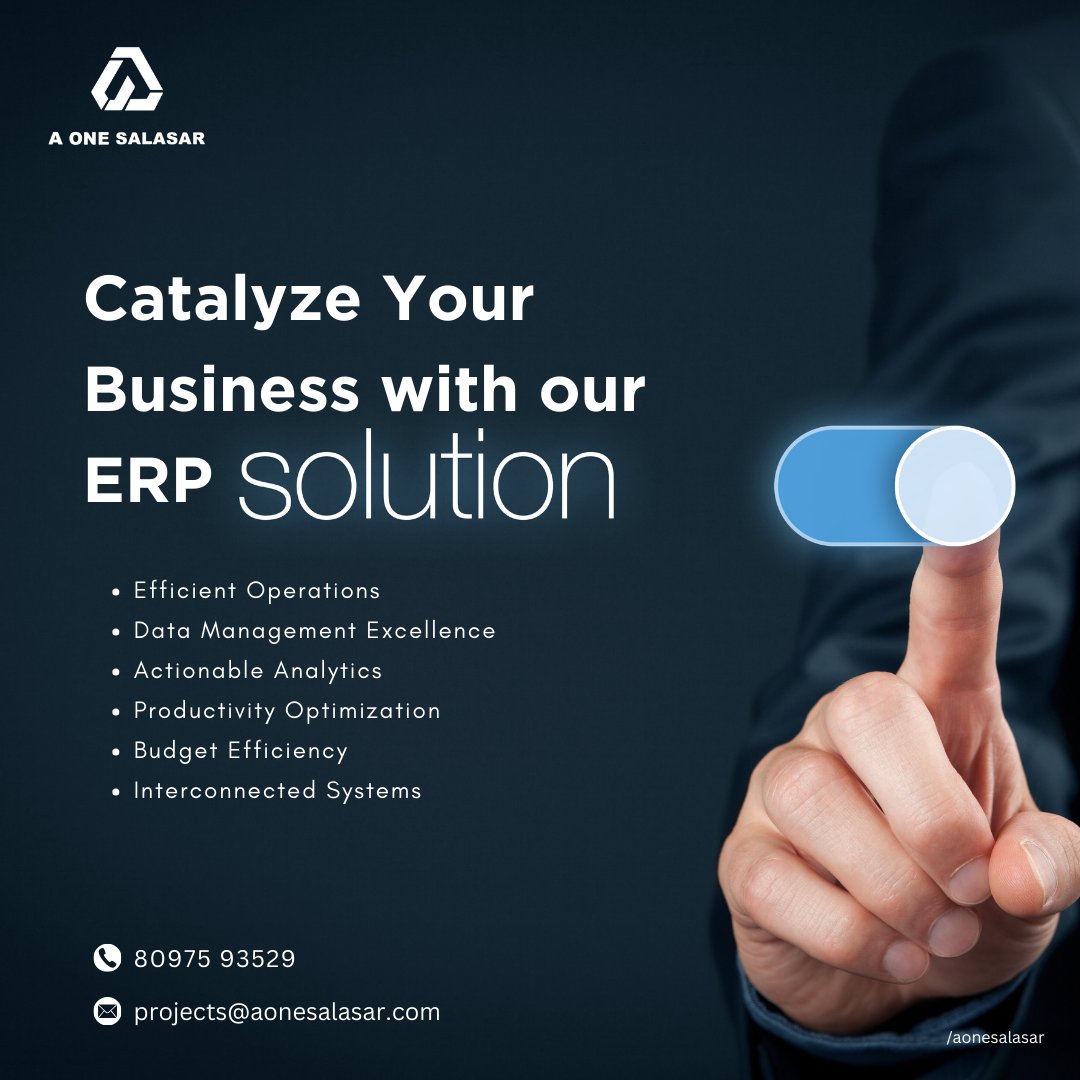 AoneSalasar's tweet photo. ERP - The Backbone of Modern Business Operations
#ERP #customized https://t.co/MK28W7X6KM