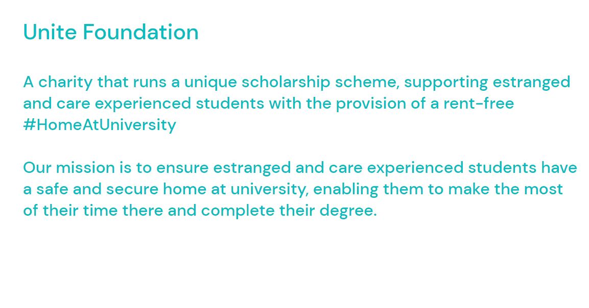 Our second speaker is Helen from Unite Foundation @ThisIsUniteFdn to speak about: A home at University – why somewhere safe to live is fundamental to student success #homeatuniversity #studentsuccessconf23