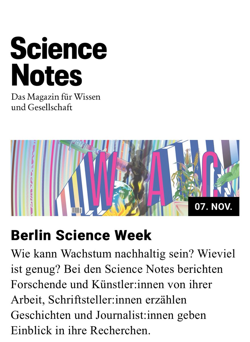 Warum sind die Fähigkeiten von #KIs wie ChatGPT in den letzten Jahren so stark gewachsen? Darüber rede ich heute Abend auf dem @science_notes_ Event auf der @BerlinSciWeek - kommt vorbei, gibt 6 coole Talks! SO36, 20:00 Uhr, Eintritt frei! sciencenotes.de/veranstaltunge…