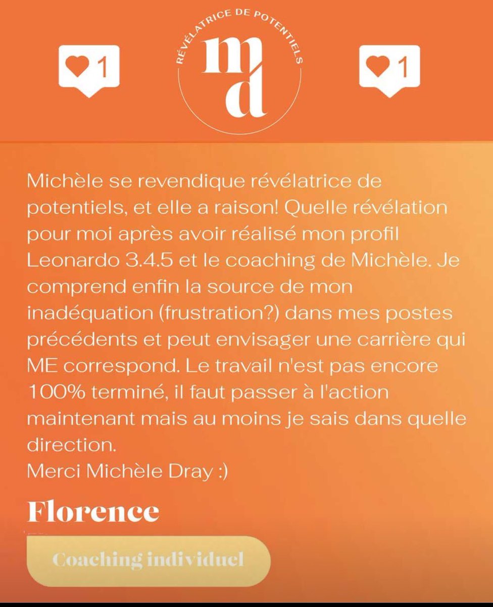 MDrayCoaching's tweet photo. Ils m’ont fait confiance 
Merci pour votre implication.
Individuel ou collectif mon accompagnement est  précis, qualifié et parfaitement adapté à vos besoins. 
Il  révèlera vos potentiels. 
Tous vos potentiels. 
#coaching #consulting #coachingcadres #dirigeants #gestiondecarrière https://t.co/rvq7l5K2ui