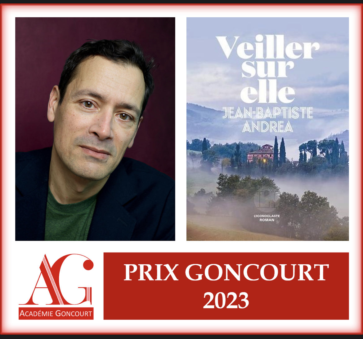 Jean-Baptiste Andrea, #PrixGoncourt2023 pour "Veiller sur elle", éditions de l'Iconoclaste