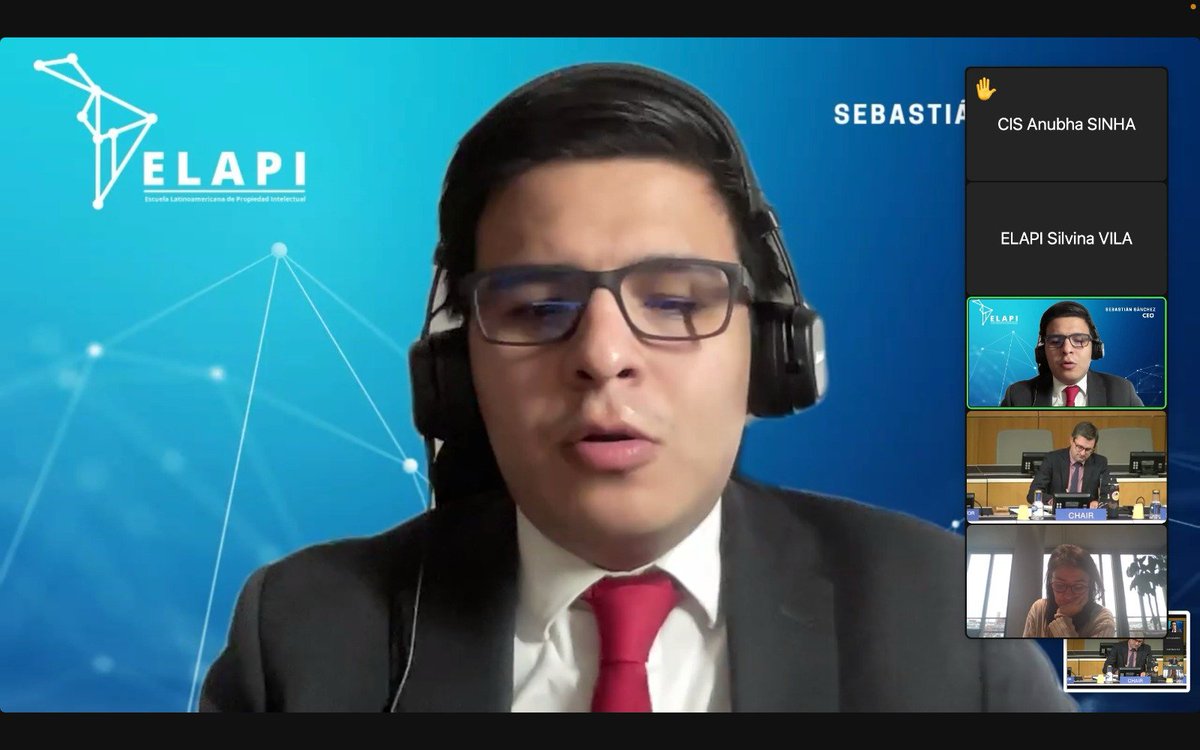 SomosELAPI's tweet photo. Tomamos la palabra en el #SCCR44 de @WIPO  para hacer nuestras preguntas sobre el estudio de Limitaciones y Excepciones, por intermedio de nuestro CEO @sanchezsebasj . Avanza este punto del orden del día.

Lidera #ELAPIenSCCR @silvina_vila https://t.co/wwJb5dUr1a