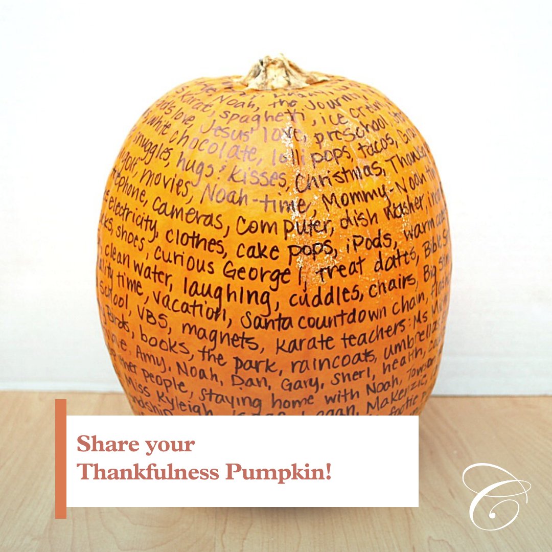 ClassicalConv's tweet photo. Show us your thankful pumpkins!
Starting a new family tradition like this will teach your kids more about thankfulness. Every night for the month of November, gather as a family and add a few items to your Thankful Pumpkin! Share them with your CC fam at #myccday and... https://t.co/ykBHMk3cOm
