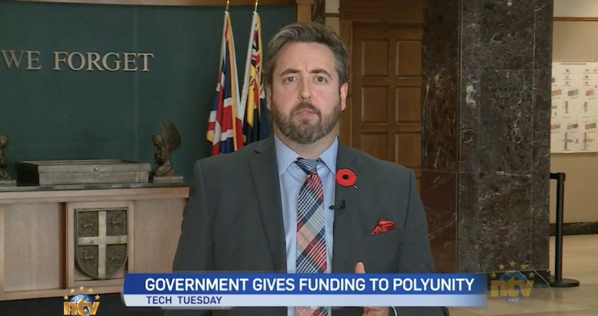 PolyUnity (@polyunity) on Twitter photo Thank you <a href="/GovNL/">Government of Newfoundland & Labrador</a> for awarding over $1.5 Million in research & development grants to <a href="/Polyamyna/">Polyamyna</a>, <a href="/BreatheSuite/">BreatheSuite</a>, <a href="/PolyUnity/">PolyUnity</a>! ๐ค
We were thrilled to see <a href="/Andrew_Parsons1/">Andrew Parsons</a> on <a href="/NTVNewsNL/">NTV News</a> speaking about the strides we're making in #healthcare! ๐
See more: loom.ly/8p0SD_U Thank you <a href="/GovNL/">Government of Newfoundland & Labrador</a> for awarding over $1.5 Million in research & development grants to <a href="/Polyamyna/">Polyamyna</a>, <a href="/BreatheSuite/">BreatheSuite</a>, <a href="/PolyUnity/">PolyUnity</a>! ๐ค
We were thrilled to see <a href="/Andrew_Parsons1/">Andrew Parsons</a> on <a href="/NTVNewsNL/">NTV News</a> speaking about the strides we're making in #healthcare! ๐
See more: loom.ly/8p0SD_U