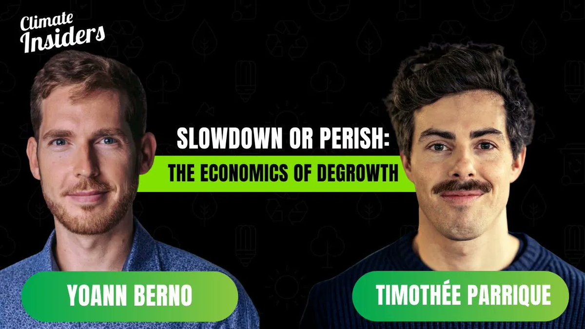 Biting into the Mirage of Green Growth with @timparrique 💥🟢
Take a moment to consider that the Climate Tech VC community might have it all wrong...

Listen in <a href="/ClimateInsiders/">ClimateInsiders</a> 🎙
climateinsiders.co/slowdown-or-pe…