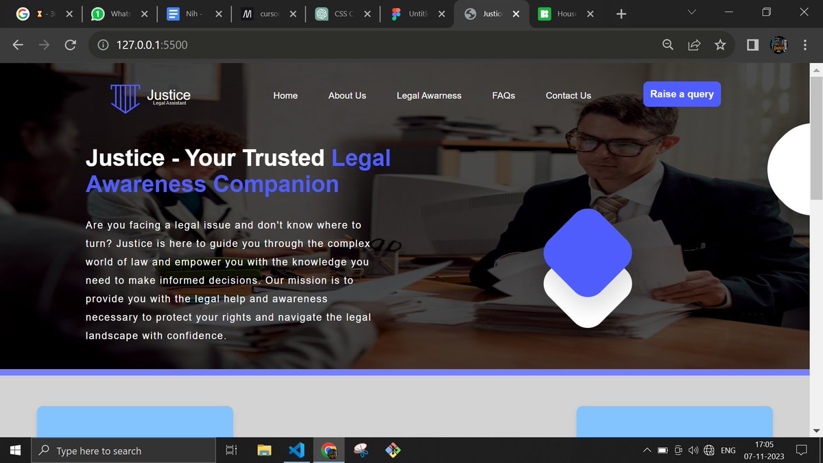 RajguruDevasya's tweet image. 🚀 Day 60 of #100DaysOfCode:
✅ Devoted the day to enhancing the UI/UX of my project's frontend which was part of my NIH Hackathon. Project Link will be shared soon!
Proud of the strides made! 💪🎨 #UIImprovement #WebDevProgress #LearningInPublic