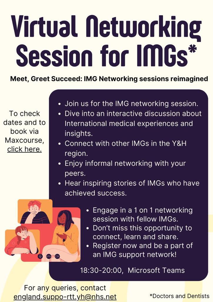 Dr_Raykal_Sim's tweet photo. SuppoRTT YH IMG virtual networking sessions are back! 

Sign up here: https://t.co/4ZjGBkNIDt https://t.co/CU2xSzaVDr