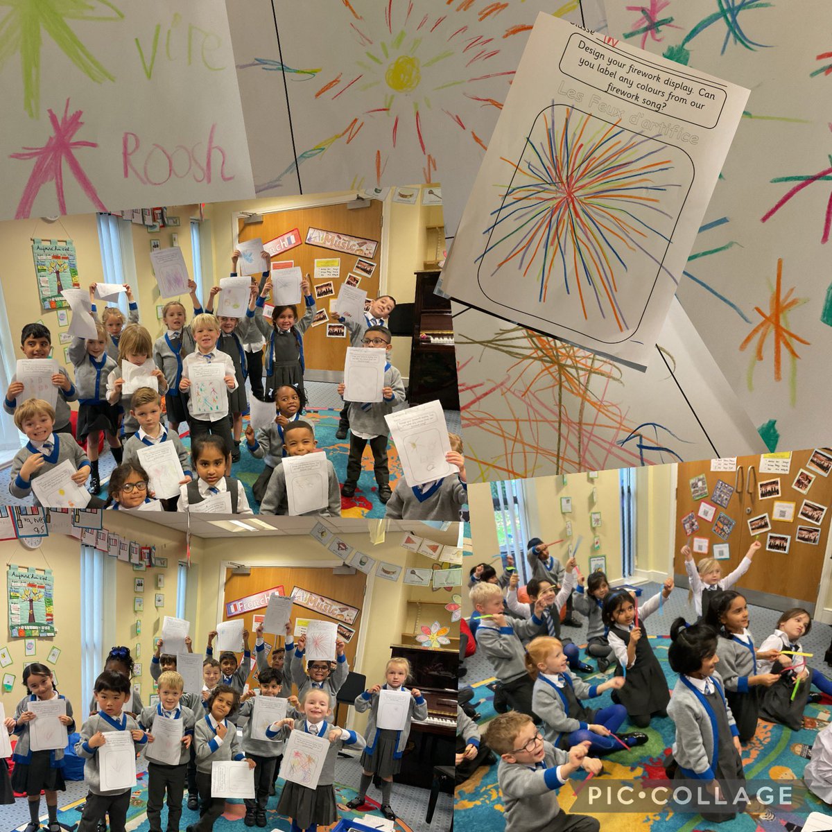 BSPDMFL's tweet photo. Year 1 were bright fireworks ๐ฅ in the night sky in French as part of @BSPDInfants #Diwali2023 celebrations! We exploded with our coloured sparklers and designed our own firework display! @boltonsch @network_primary @joanne_PLN #BSPDFrench https://t.co/wqgUWCvKUW