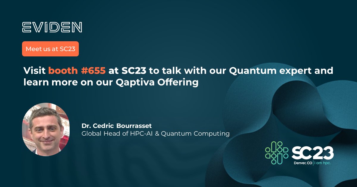 Are you attending #SuperComputing 2023?
📅 Learn how to accelerate your #quantum journey with our Qaptiva offering by scheduling a meeting with Cédric Bourrasset at booth #655. 
spr.ly/6016uquas
#Qaptiva #QuantumComputing #Quantumconsulting #Quantumprogramming #SC23