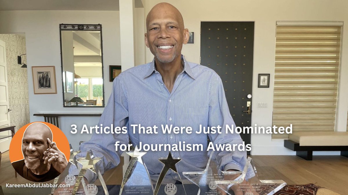 Special Bonus Newsletter for Paid and Free Subscribers: 3 Articles That Were Just Nominated for Journalism Awards “What I Think About LeBron Breaking My NBA Scoring Record”; “Why We Love Kobe Bryant: He Took the Shot”; “Jordan B. Peterson’s DIY Cult” kareem.substack.com/p/what-i-think…