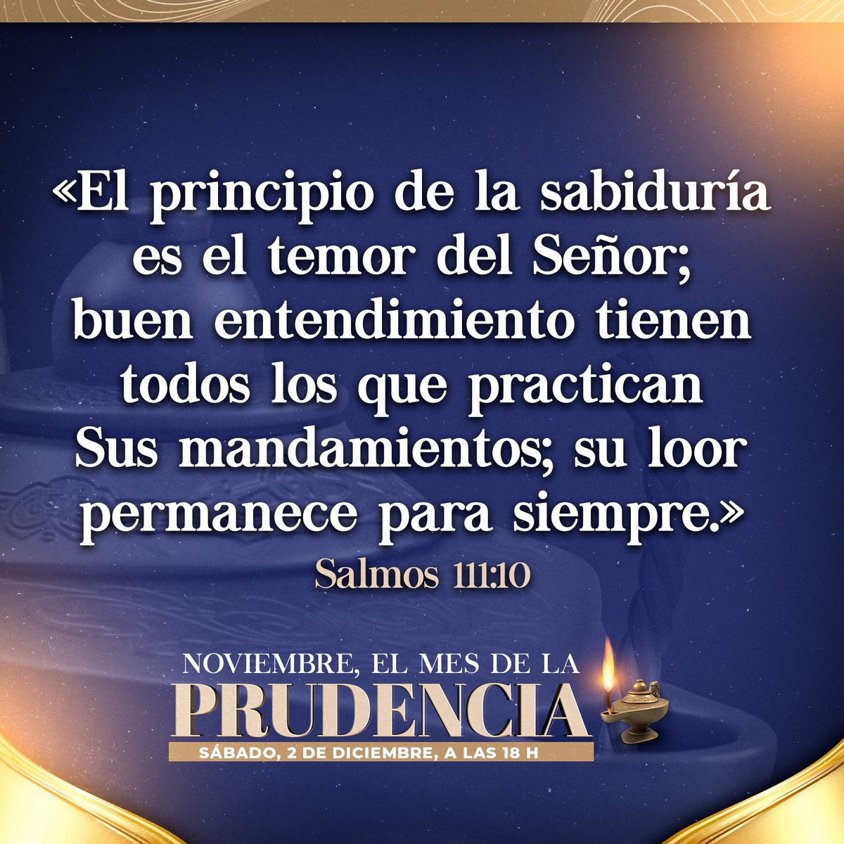 obrerosarg's tweet photo. ‼️ Aquel que vive el temor a Dios, será sabio y se desviará del mal camino.

📖 Noviembre será el mes de la prudencia, medite y ore todos los días en búsqueda del fortalecimiento espiritual.

#ObreroDebeSaber
#MesDeLaPrudencia
#IglesiaUniversal https://t.co/3CNrx01Vhd