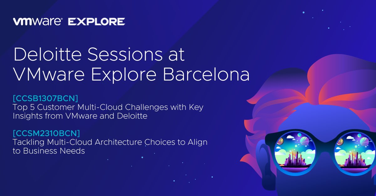 Deloitte Sessions at VMware Explore Barcelona! #VMwareExplore Barcelona is here! Add these to your agenda to learn how to overcome and navigate multi-cloud challenges.💡 Register now: event.vmware.com/flow/vmware/ex… #deloitte #vmwarepartners #vmwareexplore