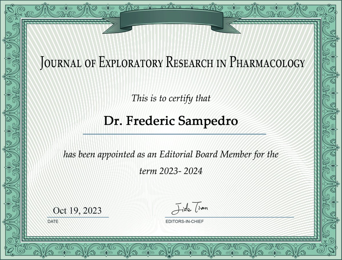 xiahepublishing's tweet photo. ๐ Welcome Dr. @FredeSampedro to our JERP editorial board!
His expertise will bring valuable insights and contributions to our journal. Looking forward to collaborating with him to advance outstanding research. ๐๐ฌ #JERP #EditorialBoard #Research https://t.co/HZfu9i4Sid