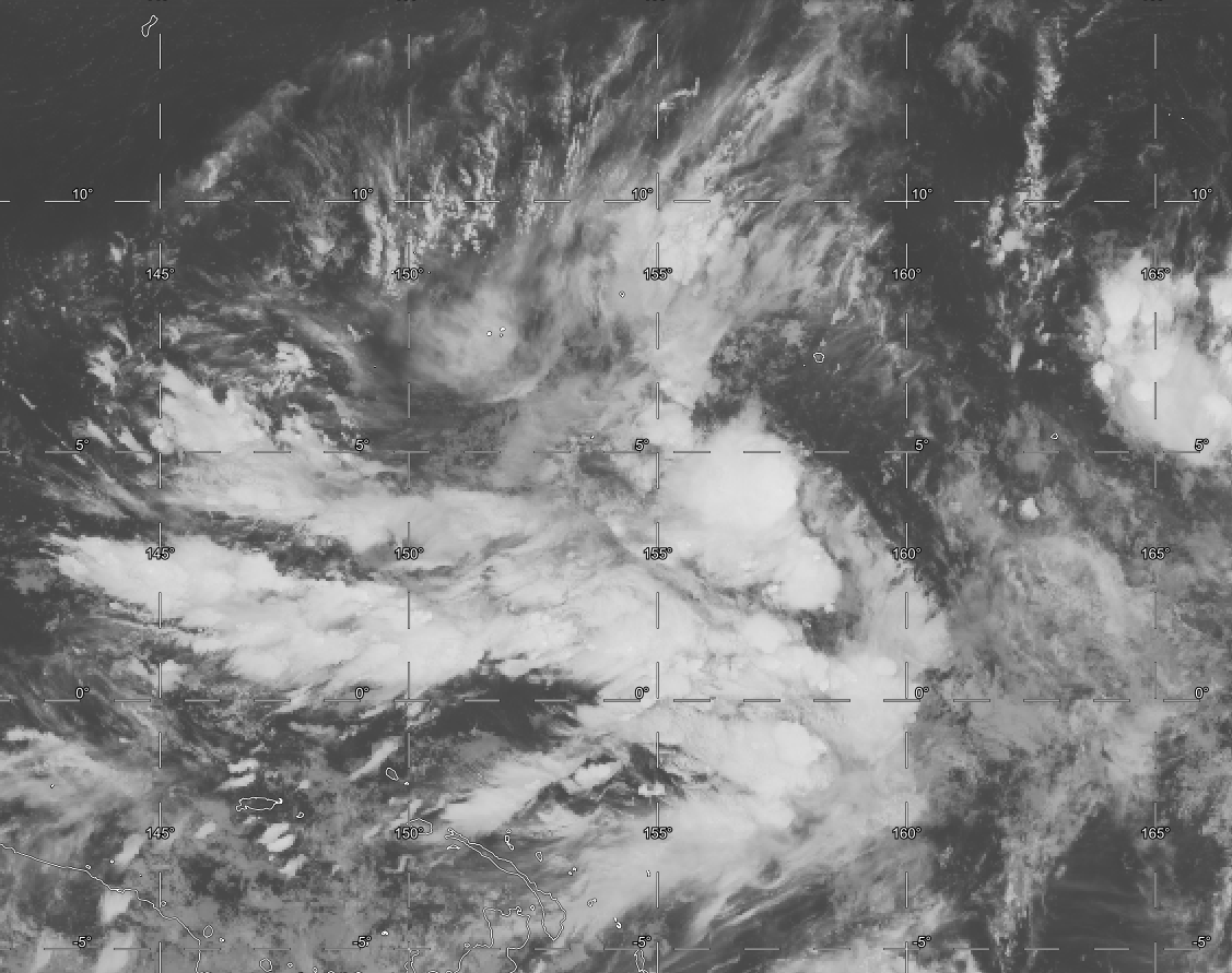 jnmet's tweet image. Tropical low passing south of #Pohnpei will drift west &amp;amp; be slow to strengthen, but can become a depression or storm over the southern Philippine Sea early next week. Storm may eventually impact the southern #Philippines later next week.