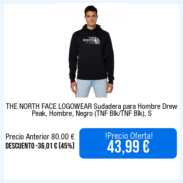 🛒📦⬇Ver en Amazon⬇📦🛒

THE NORTH FACE LOGOWEAR Sudadera para Hombre Drew Peak, Hombre, Negro (TNF Blk/TNF Blk), S #Deportes   

✅ PRECIO OFERTA: 43,99 €
❌ Precio original: 80.00 € (🔥 -45% 🔥)

Aprovecha el DESCUENTO antes de que termine la OFERTA