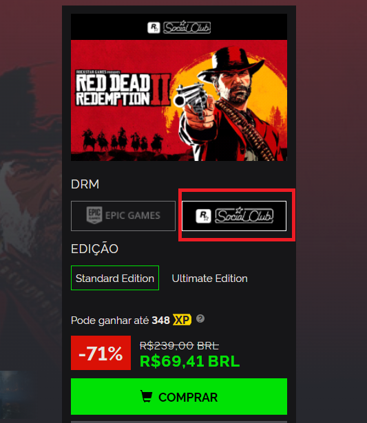 RED DEAD REDEMPTION 2 Ultimate Edition (PC) Key preço mais barato