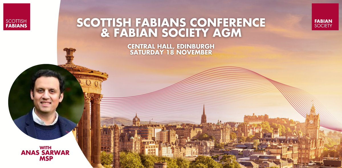 Join us in Edinburgh on 18 November for the @ScottishFabians Conference and Fabian Society AGM, with a keynote address from the leader of the Scottish Labour Party, @AnasSarwar, plus many more! Book your place 👇 fabians.org.uk/event/scottish…