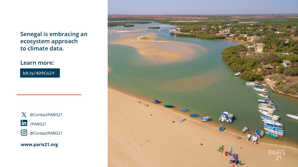 Senegal's Pioneering Effort in #ClimateChange Data 

💡 #Senegal is on a mission to unlock the power of data for an effective response to climate challenges. Climate data paints a comprehensive picture of how climate change affects countries.

Learn more:
bit.ly/409Cx2Y