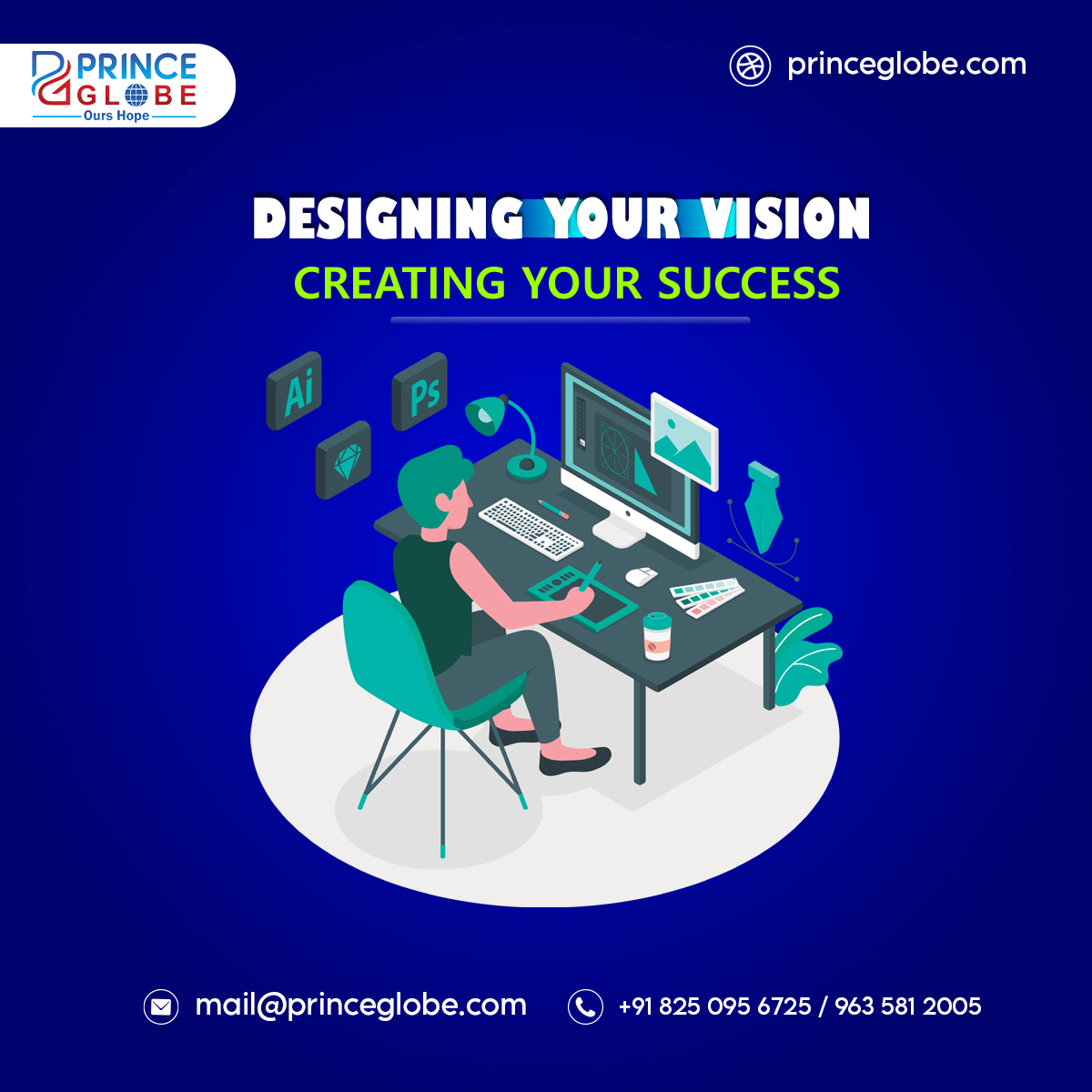 prince_globe's tweet photo. 🌟 Embrace the power of design and watch your vision evolve into success! 💡✨ At Prince Globe, we're here to help you make it happen. 💼💪
.
.
#DesignYourVision #CreateSuccess #DigitalMarketing #PrinceGlobeAgency #MarketingMagic #BusinessGoals #DreamBig #InnovateInspire https://t.co/WkVY4LQJmQ