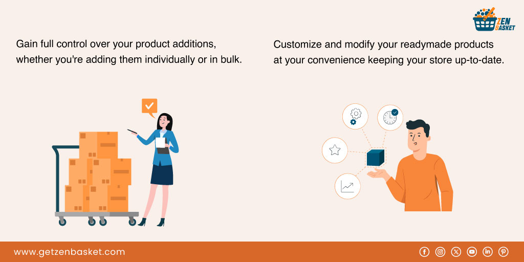 zenbasket's tweet photo. Save time and effortlessly stock your online store with ZenBasket's Readymade products, simplifying your online business and boosting customer engagement.
Visit us: https://t.co/nEtKKAhKwY
#zenbasket #readymadeproducts #premadeitems #shopready #convenience #efficiency https://t.co/mUXNBg5Ziv