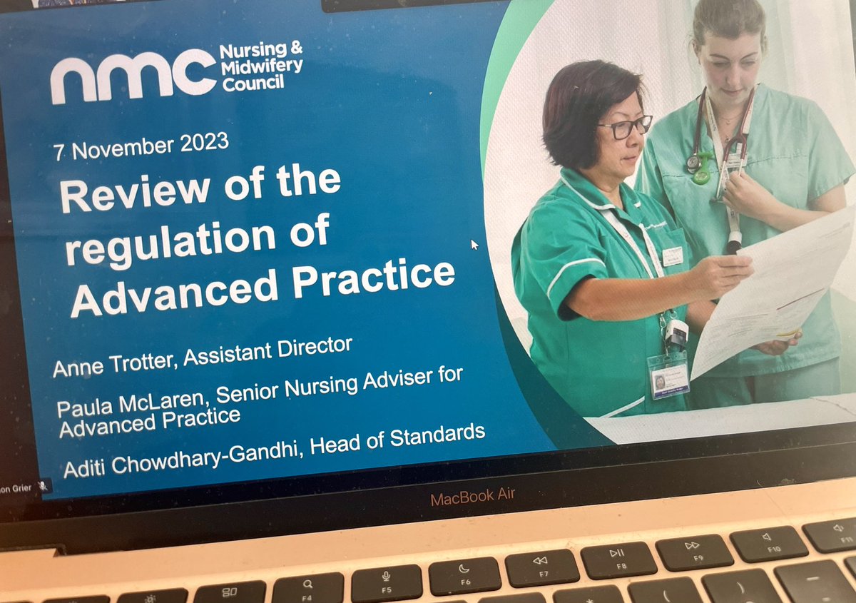 claireozz's tweet image. Here we go, belted in to listen to this 🤓 @nmcnews #AdvancedPractice
#AdvancingPractice2023 - many familiar names on the call too! #nmc