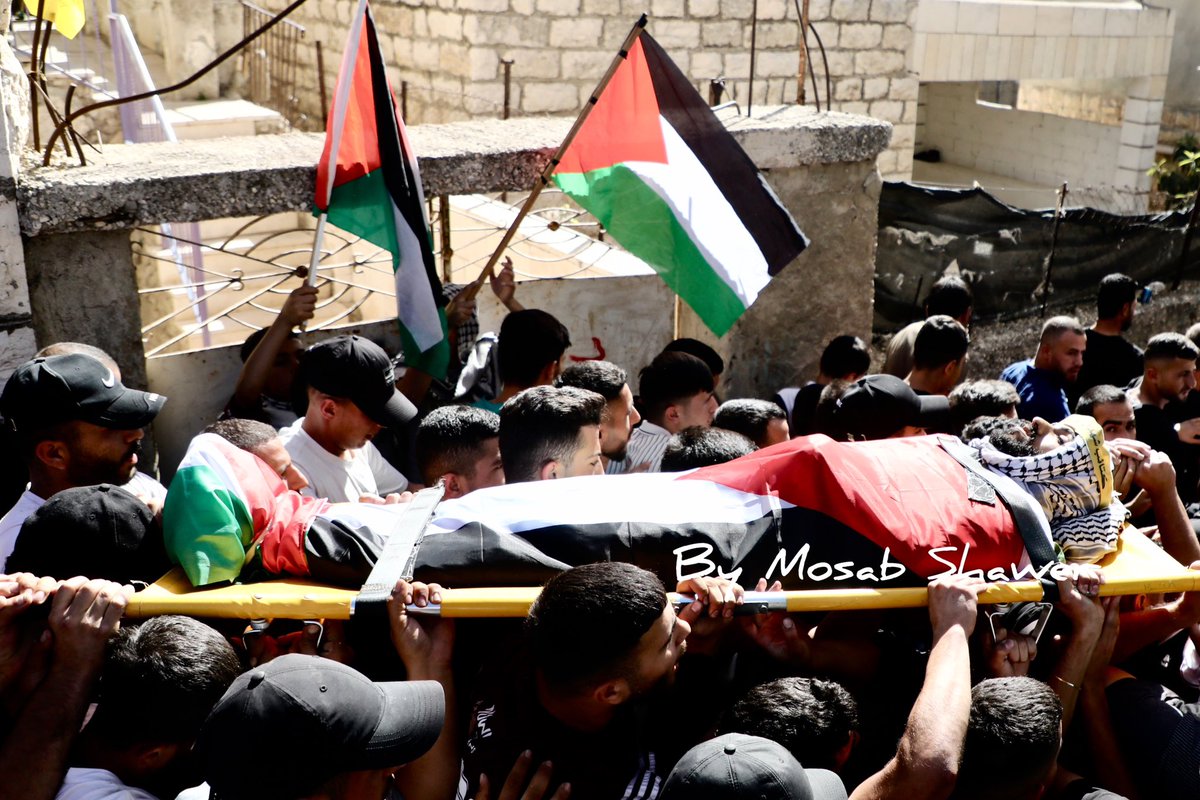 تشييع الشهيد سند الفروخ في سعير شرق مدينة #الخليل