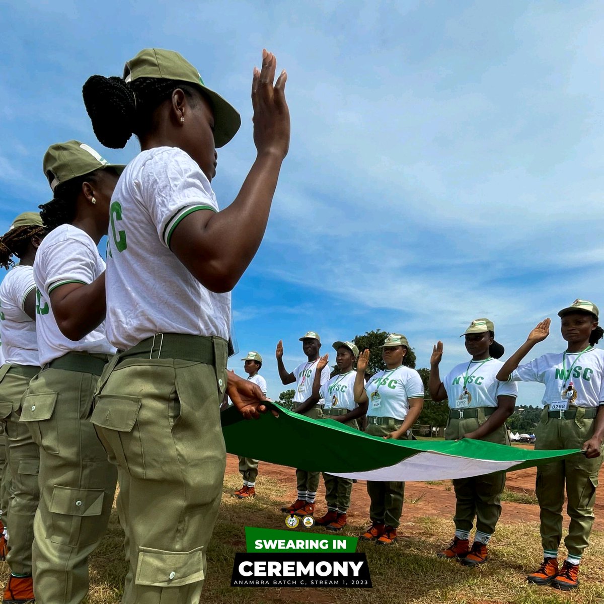 nysc_anambra's tweet image. swearing-in Ceremony! 🎉✨ The NYSC orientation camp is filled with excitement and joy as the 2023 Batch C Stream I corps members take their oath. This is just the beginning of an amazing journey that will shape your future.
#NYSC #BatchCStreamI #SwearingInCeremony