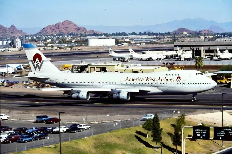 Nick Hoffmann on X: "America West Airlines Boeing 747-206B N532AW ...