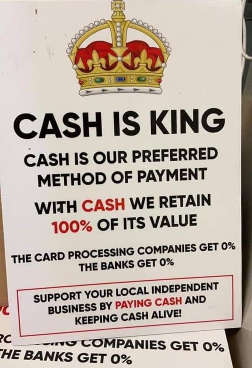 BritishDems's tweet image. Keep using cash as much as you possibly can. It&apos;s better for small businesses and the self employed.