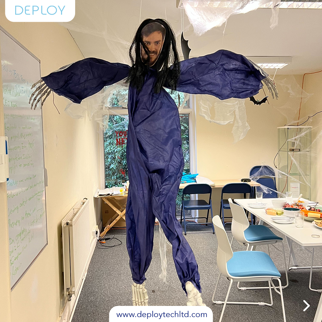 🎃 Halloween at the Office! Getting our spooky on and having a ghoulishly good time!

#DEPLOYCelebrates #OfficeHalloween #HalloweenFun #SpookySquad #CostumeParty