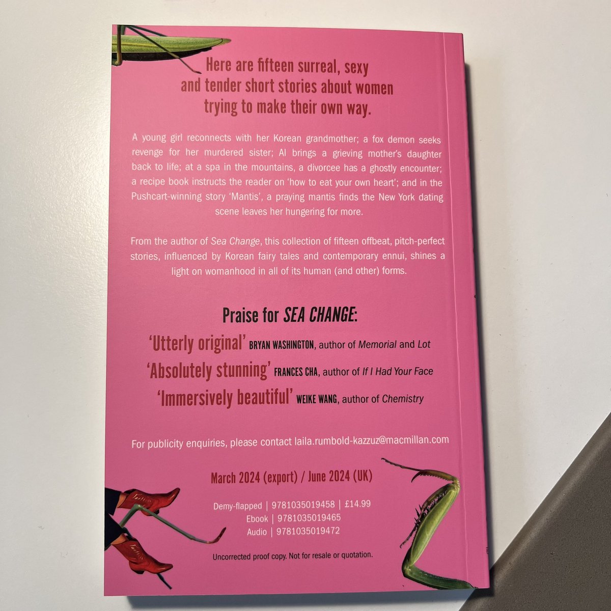 lailakazzuz's tweet photo. The proofs are in ๐ DM if you want one
๐Green Frog by Gina Chung, author of Sea Change
๐Picador June 2024
#bookproofs #proofdrop #proofcopies #booktwitter https://t.co/UH3dU5AUOL