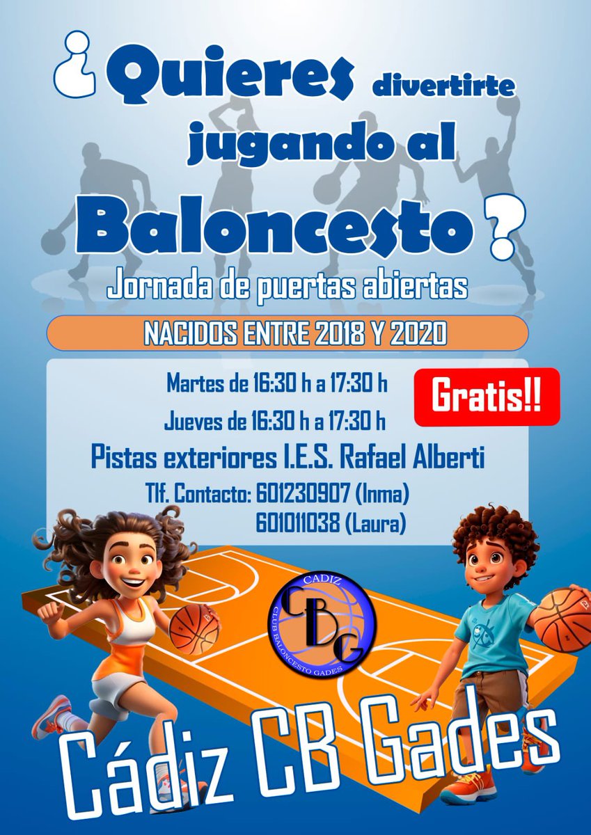 CadizCBGades's tweet photo. ‼️Quieres aprender y disfrutar de este deporte ⁉️

Si tenéis ganas de aprender y disfrutar del baloncesto e inculcarlo a los más pequeños, aquí tenemos nuestro equipo de “Bebés” 💪🏽💙🤍 https://t.co/ydOVykcw1I