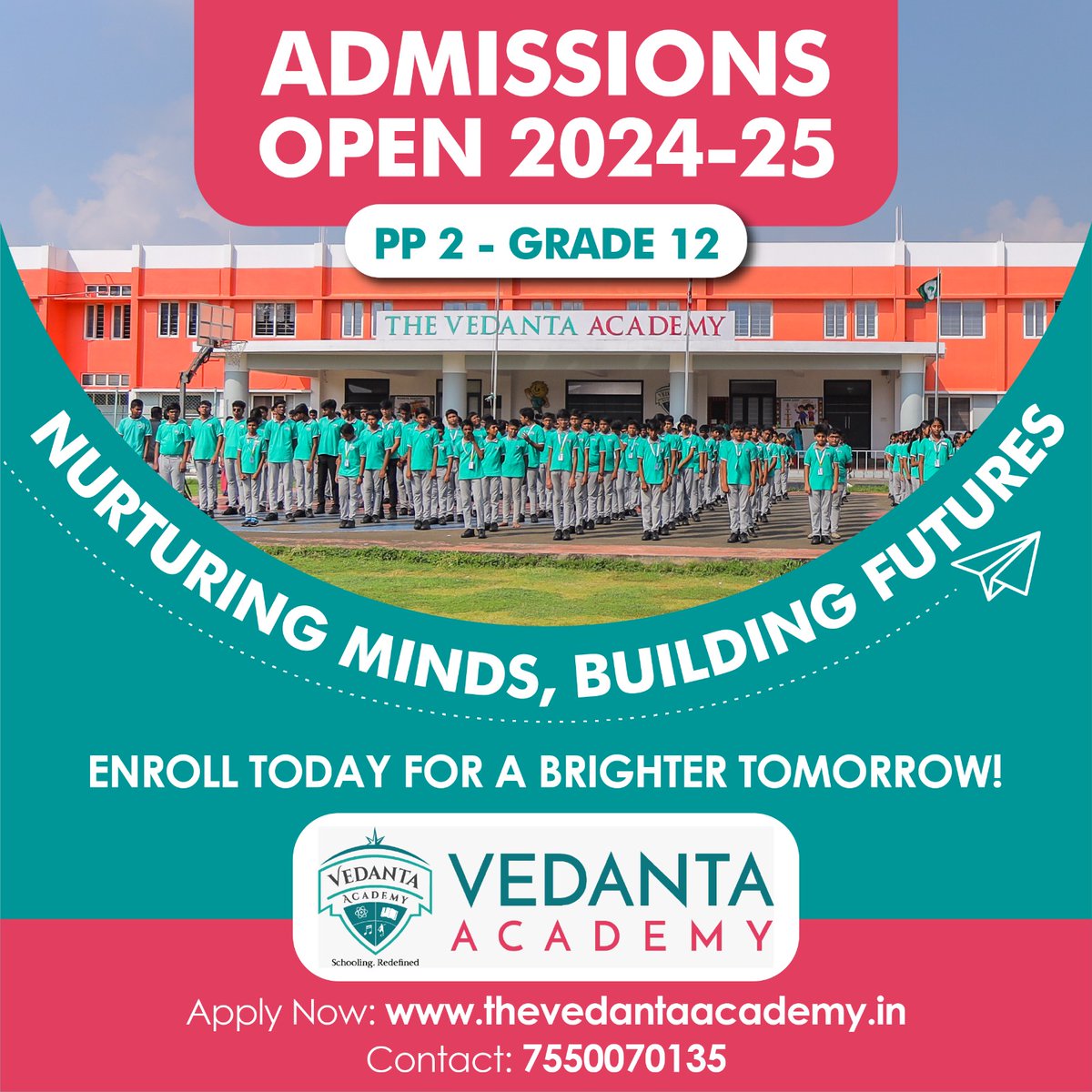 vedantachennai's tweet photo. Admissions Open! 
 Enroll now to nurture your child's academic excellence in a vibrant, supportive environment. Your child's future begins here!

#bestcbseschoolinchennai #schoolsinchennai https://t.co/7YTZAVzWN3