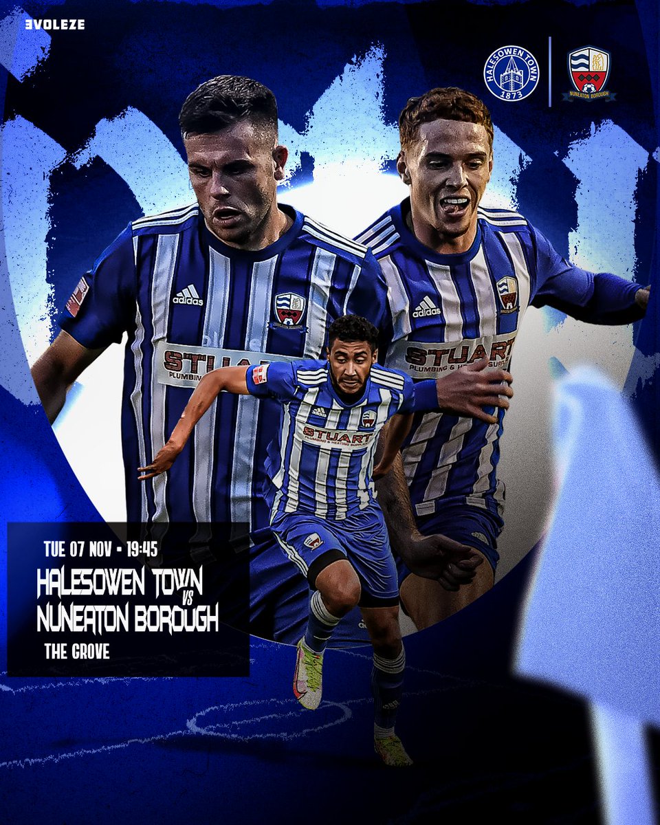 NuneatonTFC's tweet photo. 𝙄𝙏'𝙎 𝙈𝘼𝙏𝘾𝙃𝘿𝘼𝙔!

Kickoff: 19:45

Where: Halesowen Town FC, The Grove, Old Hawne Lane, Halesowen, B63 3TB

Tickets: Adults £12, Concessions £9, 13-17 Year Olds £5 (With an adult), Under12’s £2 https://t.co/EYrbNlK8fQ