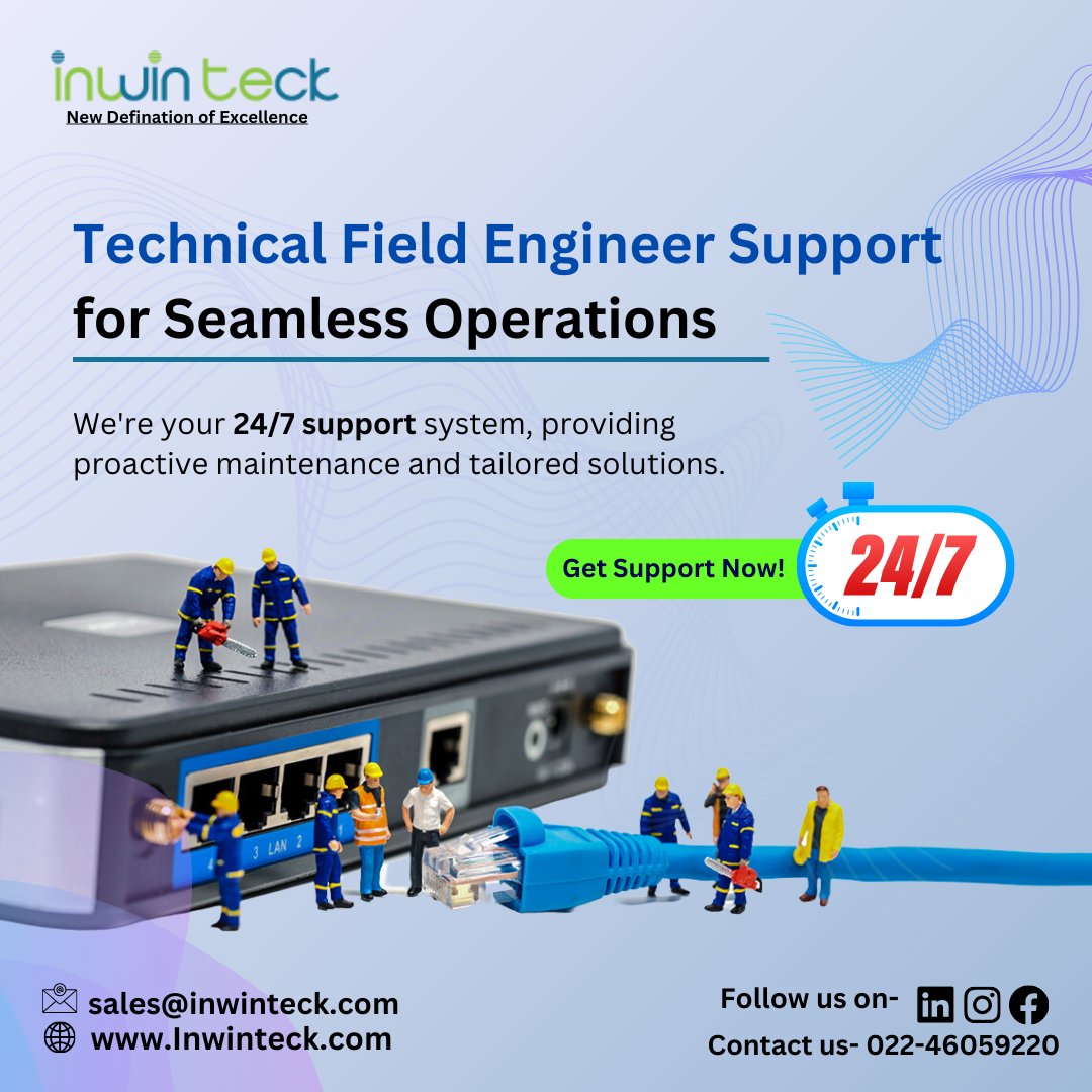 Inwinteck_com's tweet image. We&apos;re not just problem solvers; we&apos;re your 24/7 support system, providing proactive maintenance and tailored solutions.🚀

Visit us- inwinteck.com
For maintenance support - 022-46059220

#InwinTeck #HardwareInstallation #BreakFixSupport #ITFieldEngineerSupport