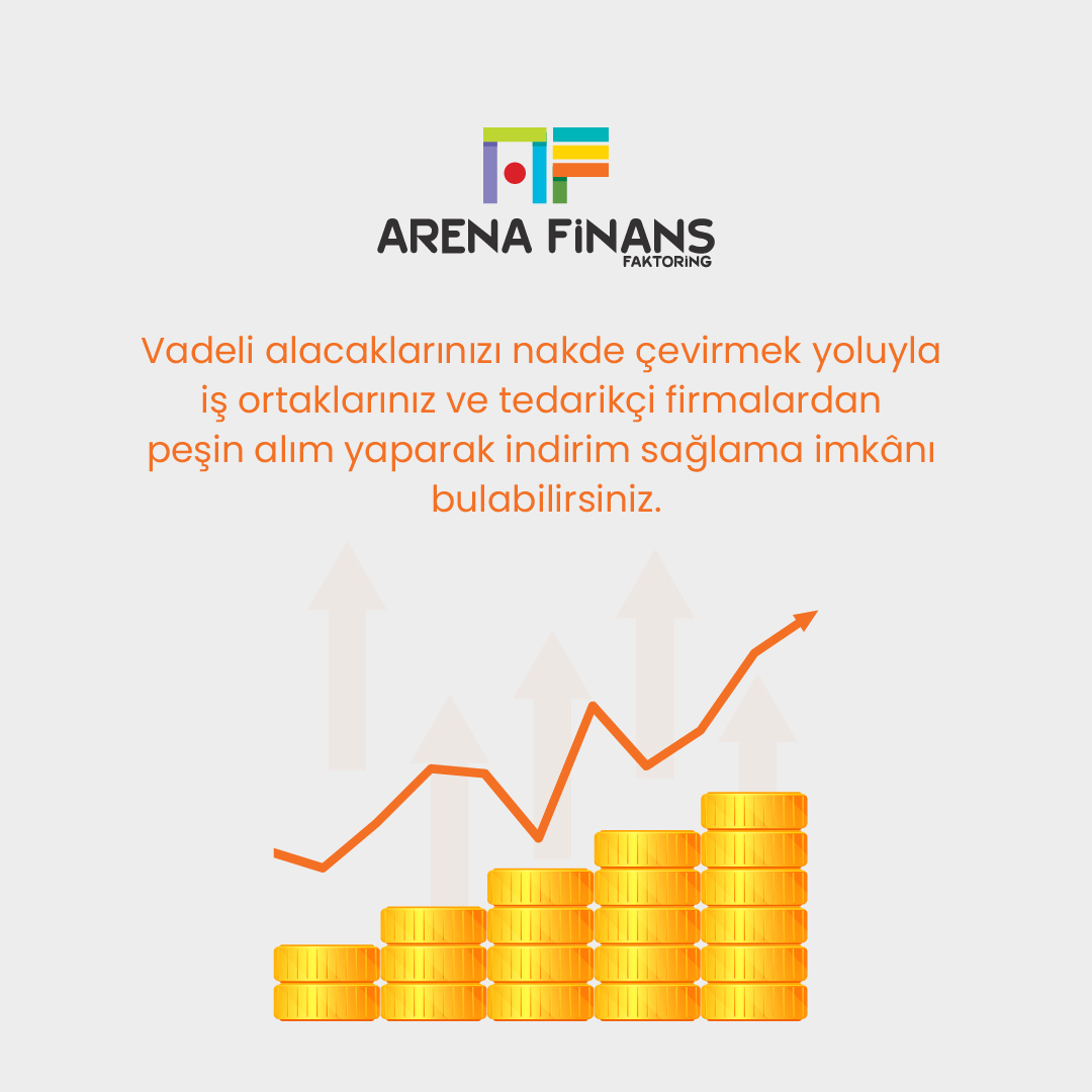 Neden Arena Finansı Tercih Etmelisiniz?
Arena Finans, işletmenizin nakit ihtiyaçlarına hızlı ve esnek çözümler sunar. Finansal riski minimize eder, uygun finansman kaynakları sunar ve vadeli alacakları nakde çevirerek indirim fırsatları elde etmenizi sağlar. İşletmenizin