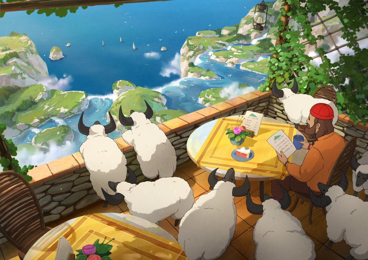 joeypoolart's tweet image. Shepherd&apos;s Journey 8/10 

Our protagonist is taking a deserved little coffee break!