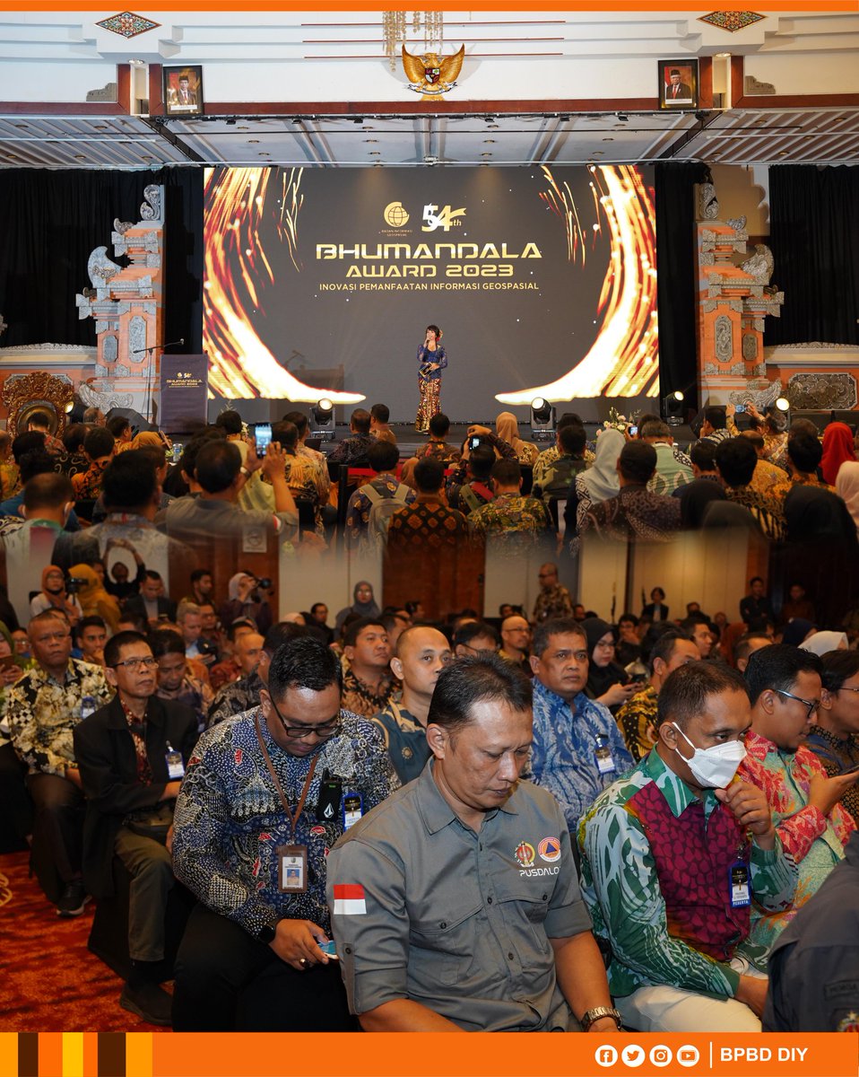 BPBDDIY's tweet photo. Bali – Pemerintah Daerah Daerah Istimewa Yogyakarta terima penghargaan Bhumandala Award 2023 terbaik II (Bhumandala Award Rajata) Kategori Provinsi dari Pemerintah Republik Indonesia melalui Badan Informasi Geospasial (BIG). https://t.co/IIoyWPgENv