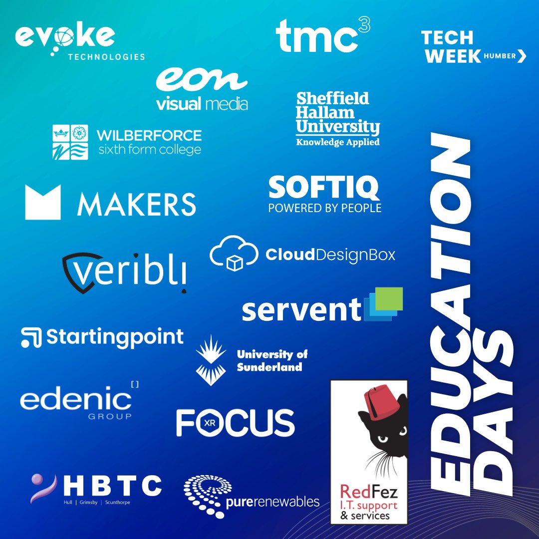 A big thank you to these outstanding businesses for their invaluable contributions to the success of our Education Days at #TechWeekHumber2023. #TechWeekHumber #EducationDays #TechWeekProvider #DigitalTalent #TechCelebration